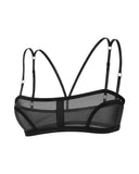 MY BLACK MESH TOP — black mesh top, side view
