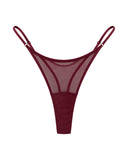 MY BURGUNDY PANTIES — burgundy mesh thong